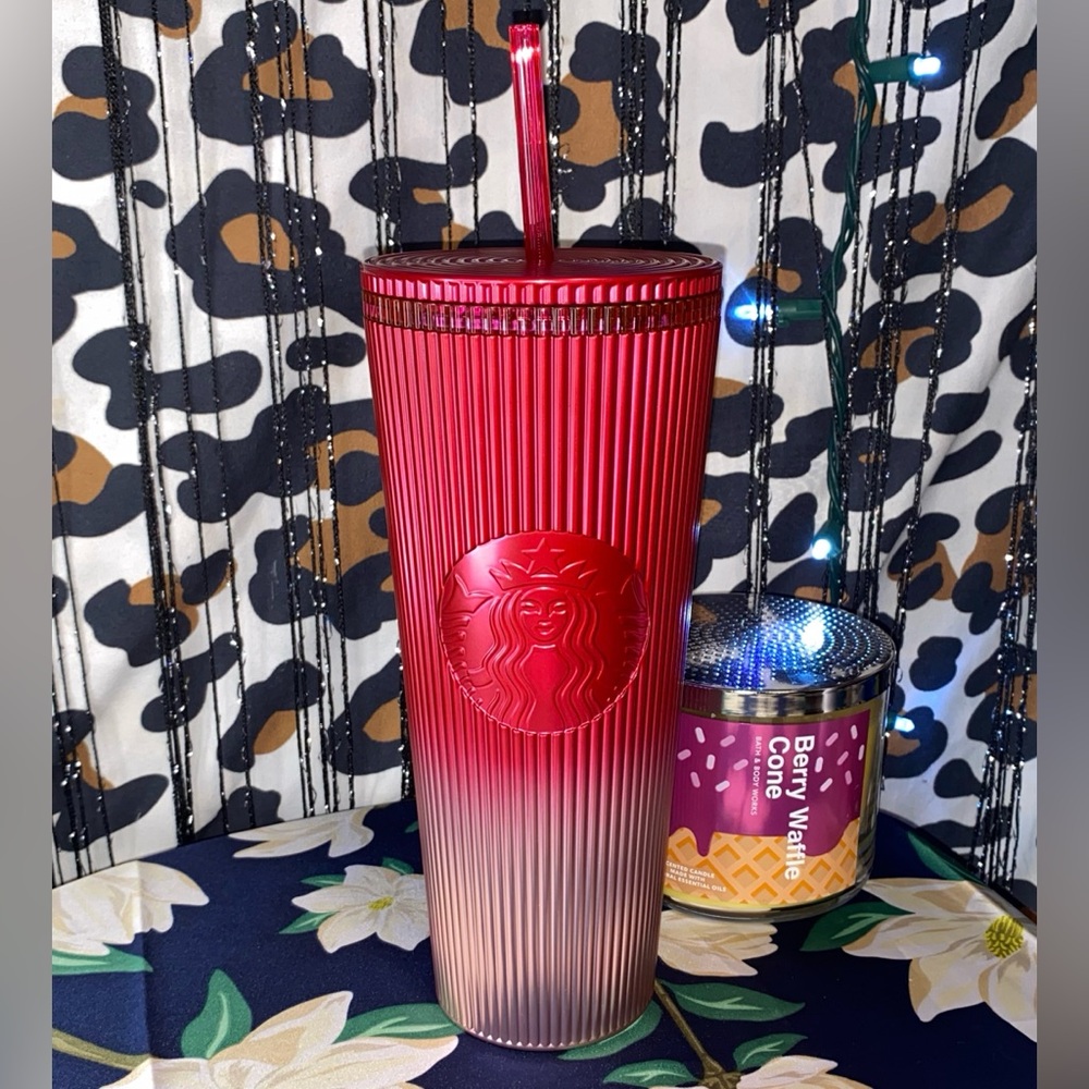 STARBUCKS 24OZ PINK TUMBLER